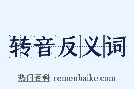 转音反义词是什么意思的图片